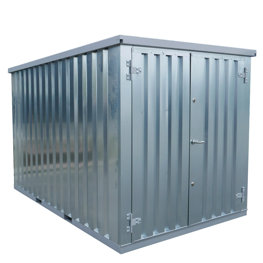 Demontierbarer Container 6 x 2 Meter – mit Doppeltür an der 2 Meter langen Seite (kurze Seite)