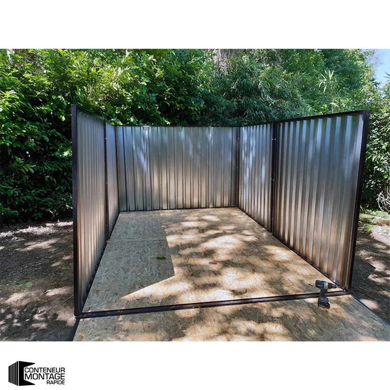 Conteneur 5 X 2 démontable Gris Anthracite – Avec Double Porte Sur Le Côté 2 Mètres (Petit Côté) – Image 3