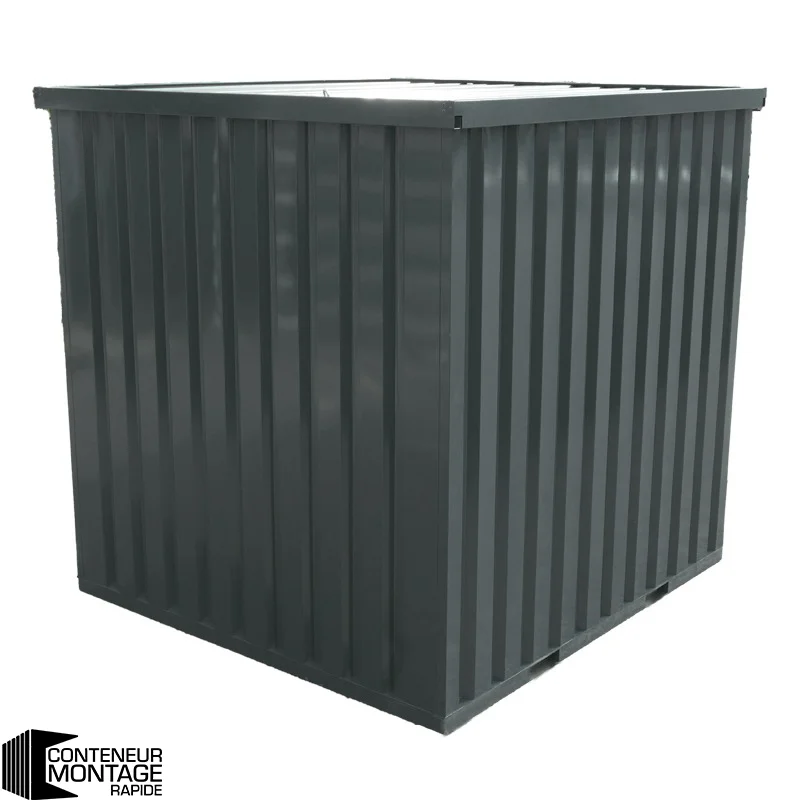 Conteneur Démontable Anthracite 3 X 2 Mètres – Avec Double Porte Sur Le Côté 3 Mètres (Grand Côté) – Image 2
