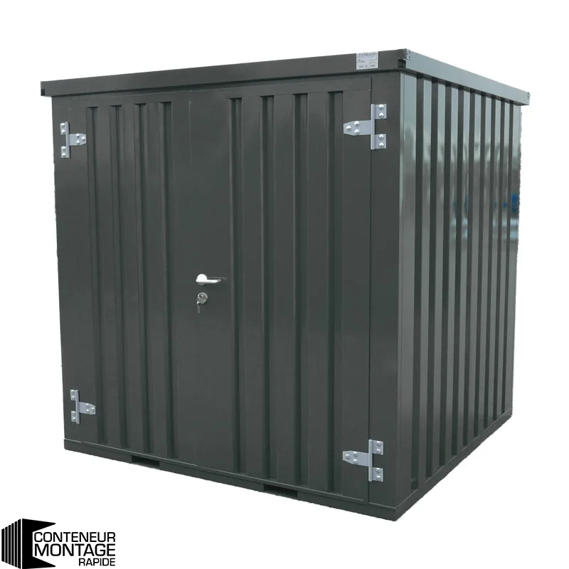 Conteneur Démontable Anthracite 3 X 2 Mètres – Avec Double Porte Sur Le Côté 3 Mètres (Grand Côté) – Image 3