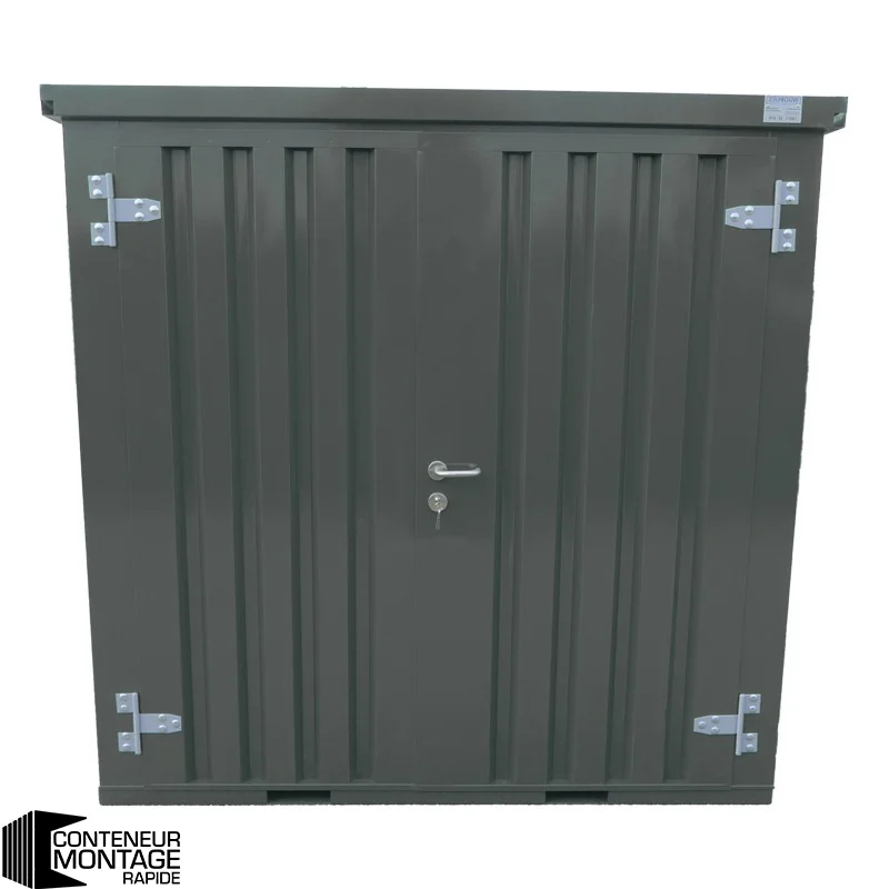 Conteneur Démontable Anthracite 3 X 2 Mètres – Avec Double Porte Sur Le Côté 3 Mètres (Grand Côté) – Image 4