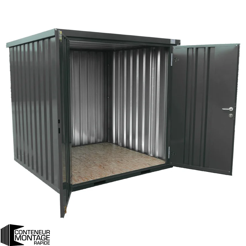 Conteneur Démontable Anthracite 3 X 2 Mètres – Avec Double Porte Sur Le Côté 3 Mètres (Grand Côté) – Image 5