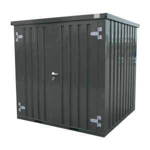 Conteneur 5 X 2 démontable Gris Anthracite  – Avec Double Porte Sur Le Côté 2 Mètres (Petit Côté)