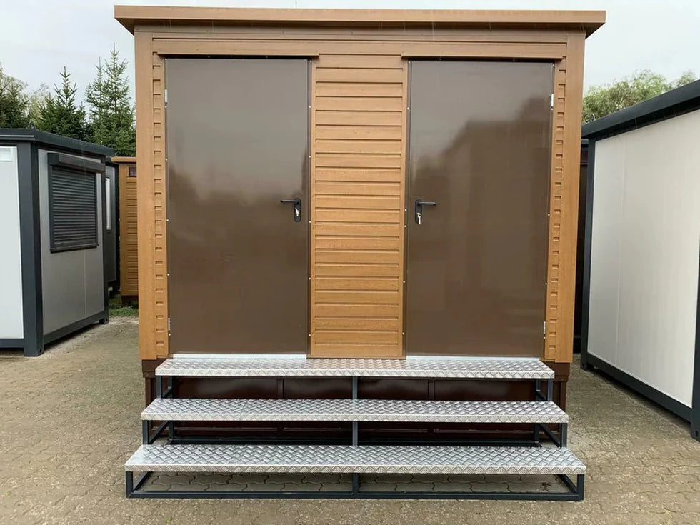 Doppelter Sanitärcontainer mit Abwassertank – WC-Container mit integriertem Fäkalientank – Image 2