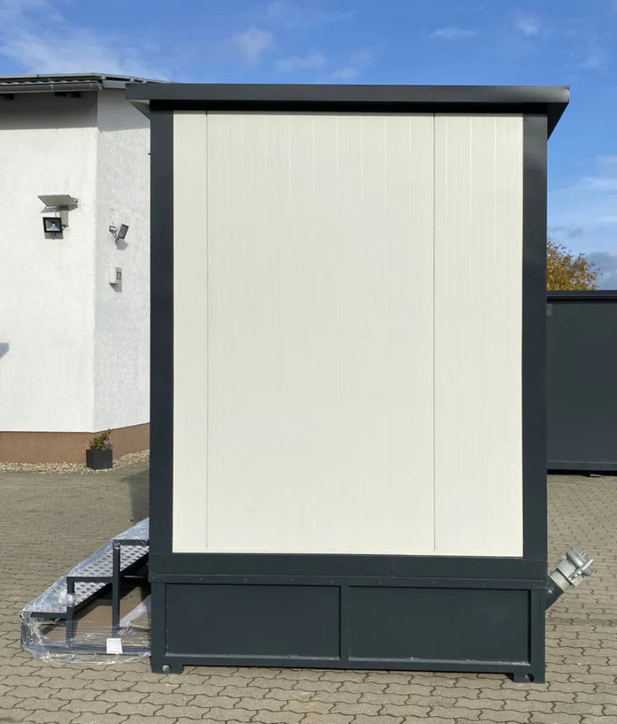 Doppelter Sanitärcontainer mit Abwassertank (weiß) – WC-Container mit integriertem Fäkalientank – Image 5