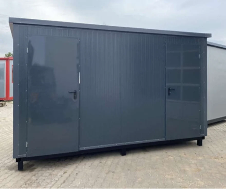 Sanitärcontainer 4 x 2 m mit Dusche und Doppel-WC – komplett ausgestatteter WC-Duschcontainer – Image 2