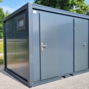 3 m PREMIUM Toilettencontainer – Doppelkabine für Damen und Herren