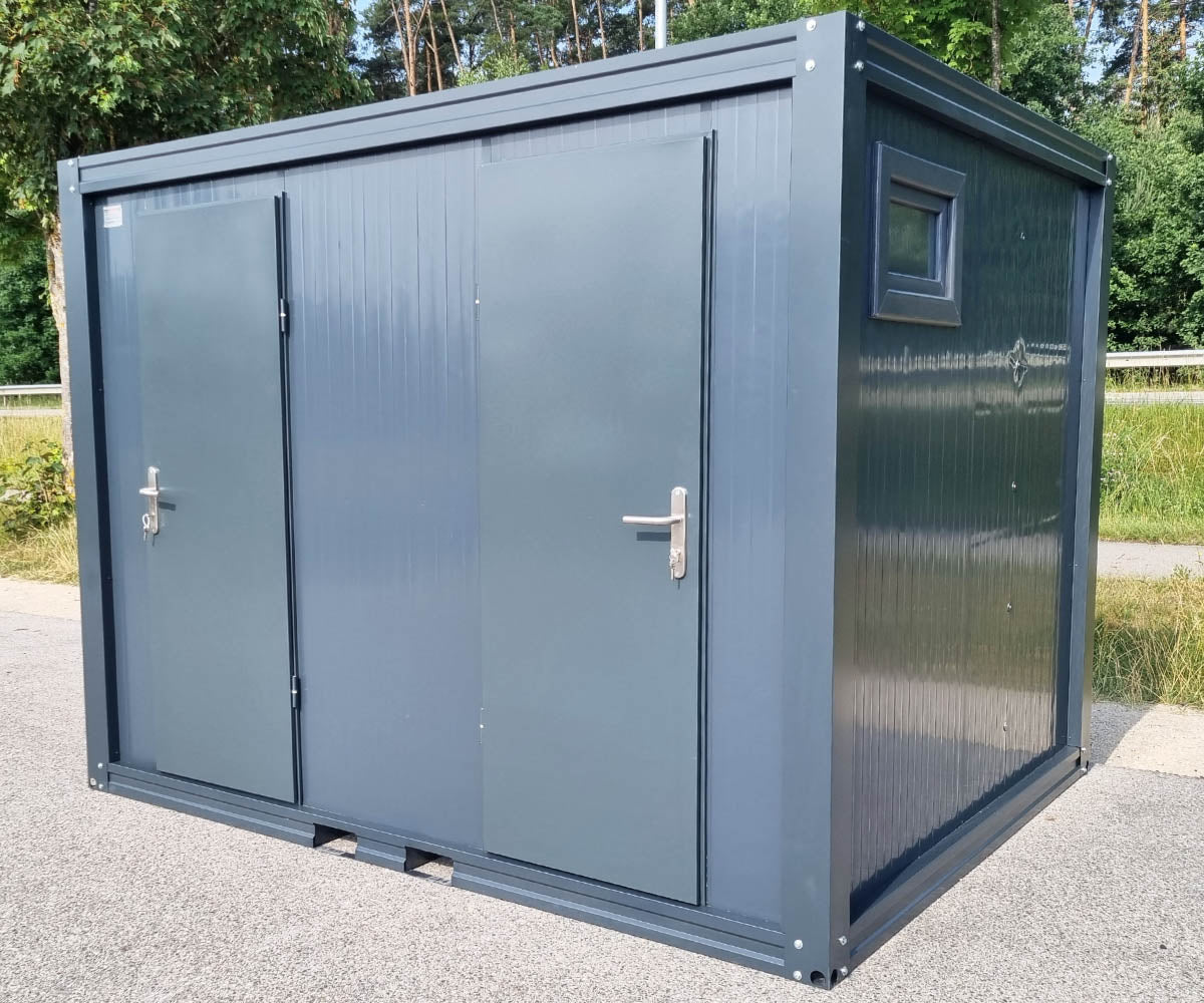 3 m PREMIUM Toilettencontainer – Doppelkabine für Damen und Herren – Image 2