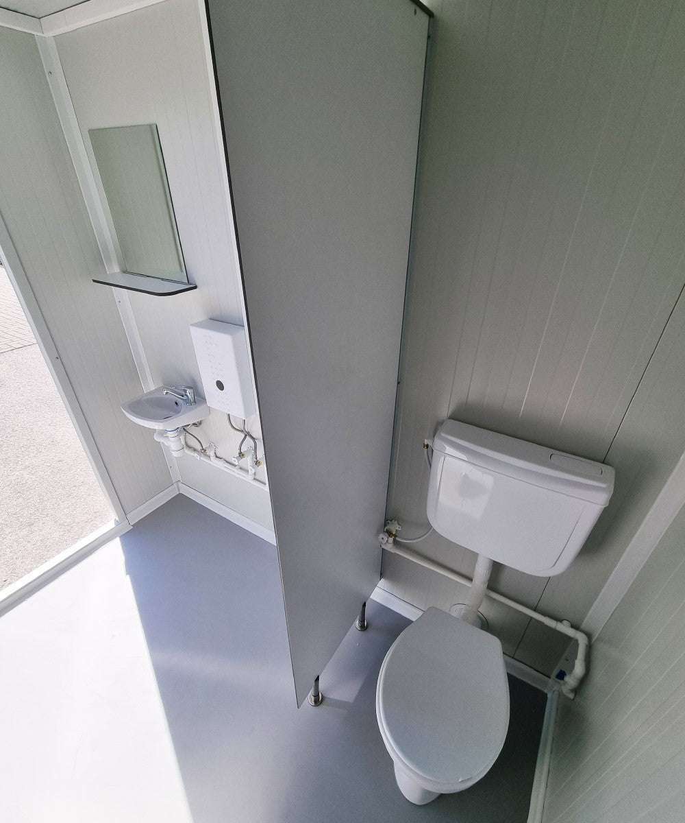3 m PREMIUM Toilettencontainer – Doppelkabine für Damen und Herren – Image 5
