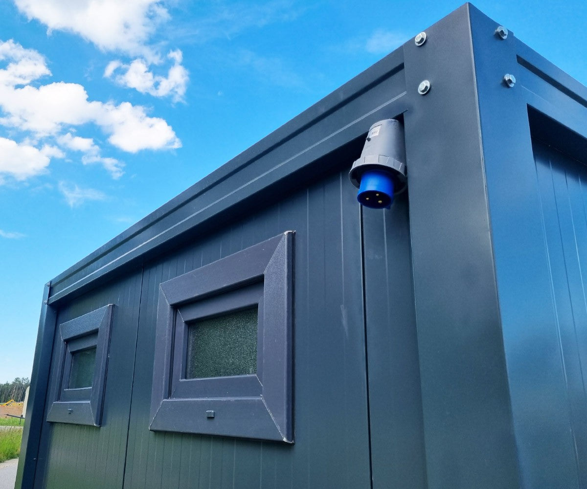 WC Sanitärcontainer mit Doppelkabine - für Mann und Frau - Anthrazit – Image 5